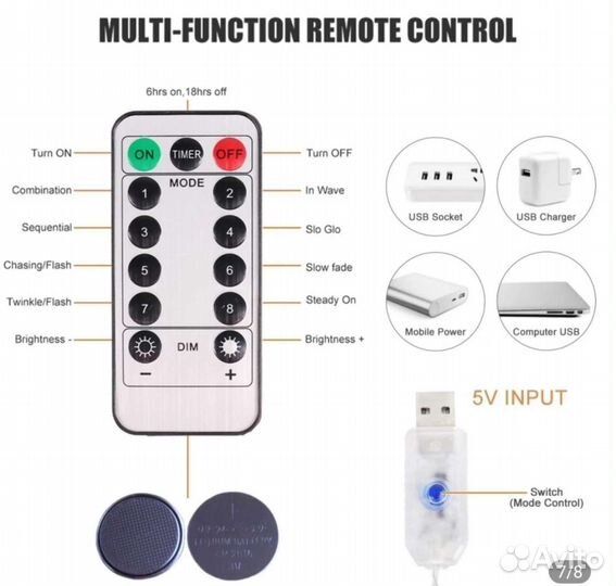 Гирлянда штора занавес 3х3 диодная на пульте