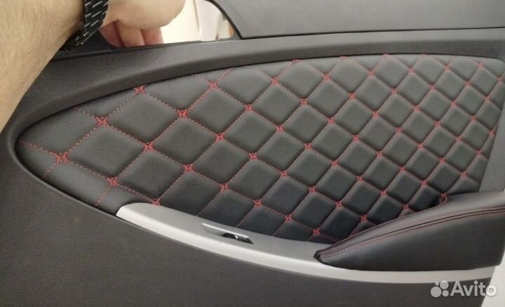 Дверные карты вставки для Хундай Солярис