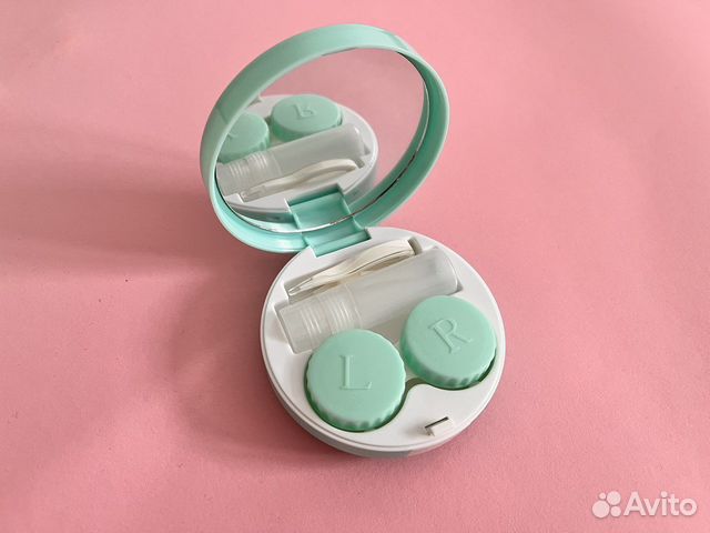 Мраморный дорожный футляр для линз пластик