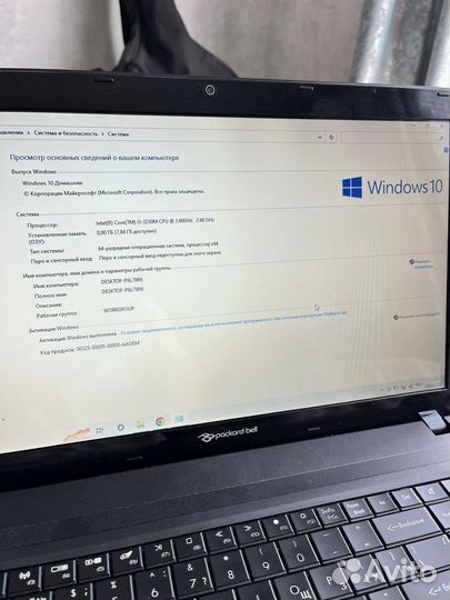 Ноутбук packard Bell