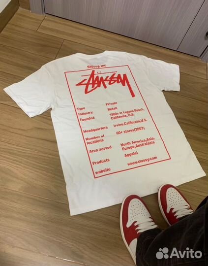 Футболка Stussy SS23 Wiki Tee 2023 белая