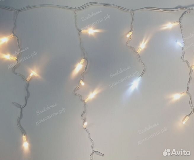 Уличная гирлянда бахрома сосульки для дома