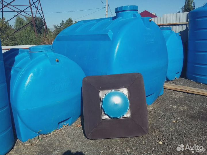 Емкость 5000 л. Горизонтальная. Пластиковая
