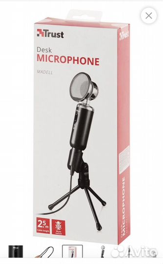 Микрофон для компьютера trust 21672 madell