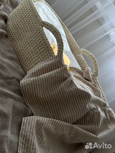 Детская люлька колыбель плетеная