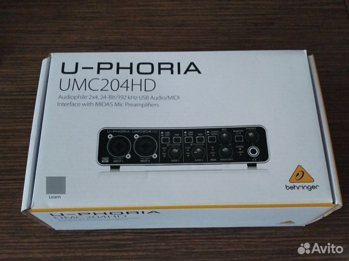 Звуковая карта behringer u-phoria umc204hd