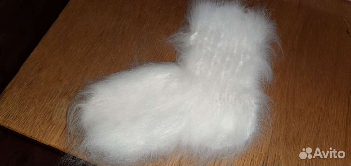 Носочки из пуха ангорского кролика и собачкиного