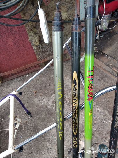 Удочки летние, ласты, маски, трубки, весла бу