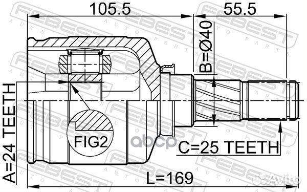 ШРУС 0211P12QR20LH Febest