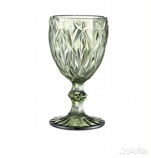 Стеклянные зеленые бокалы 36шт аренда продам