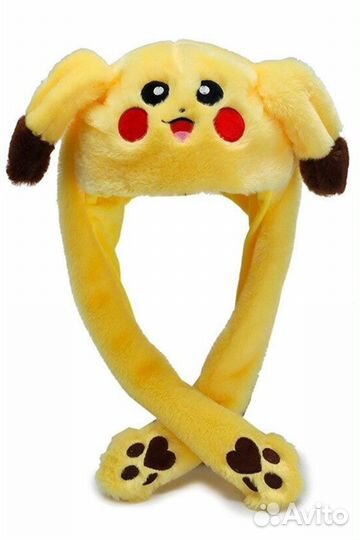 Шапка Пикачу с ушами светящаяся