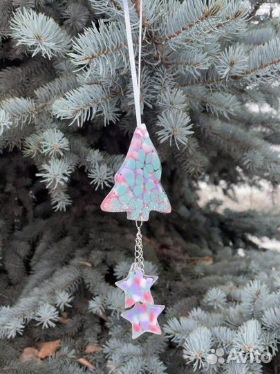 Елочные игрушки из эпоксидной смолы