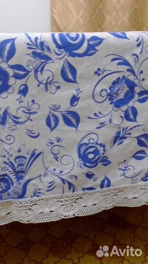 Скатерть полульняная новая