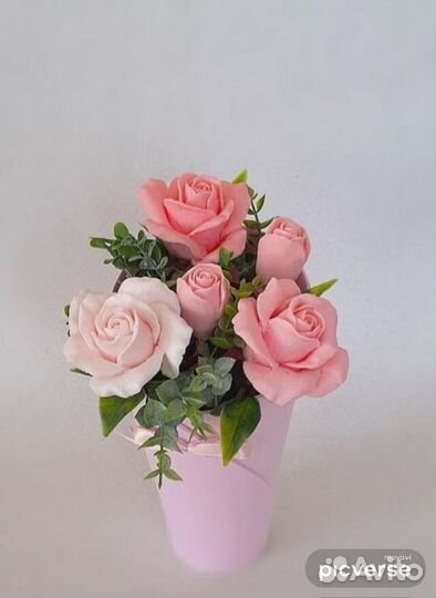 Букет из цветов в мыльном исполнении