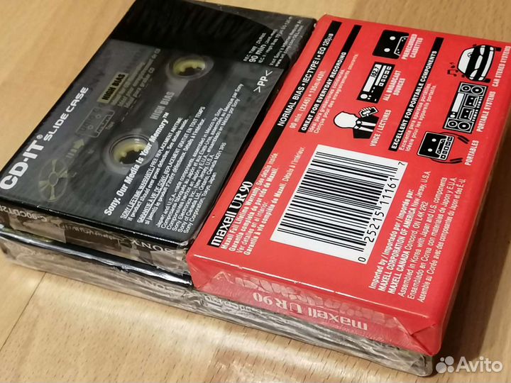 Аудиокассеты новые запечатанные Sony и Maxell