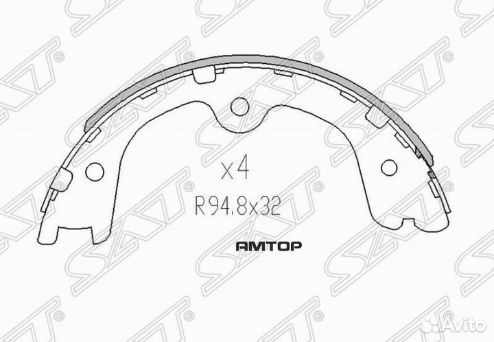 SAT ST-44060-EA025 Колодки тормозные зад nissan fr