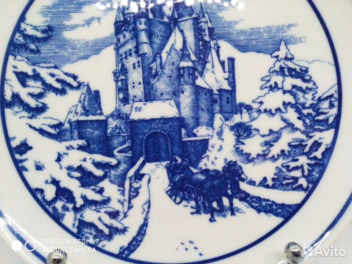 Декоративная тарелка, ручная роспись,Хутченройтер