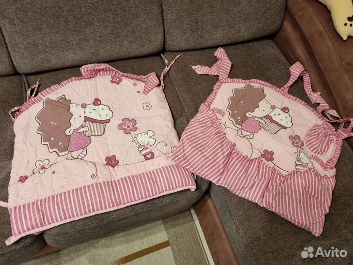 Балдахин, бортики в кроватку для девочки