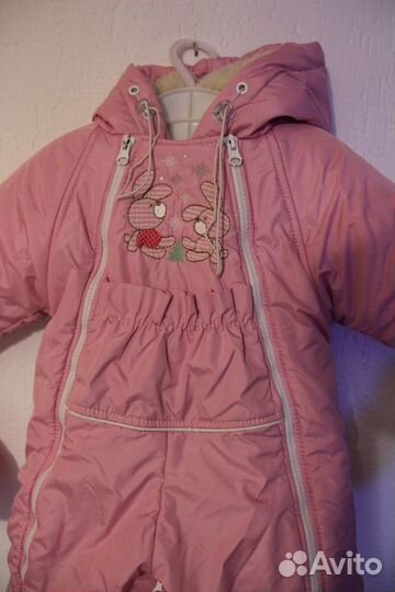 Зимний комбинезон для девочки 74 80 см
