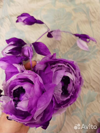 Цветы из натурального шёлка