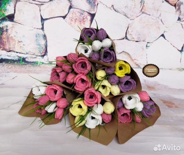 Букет из мыльных тюльпанов