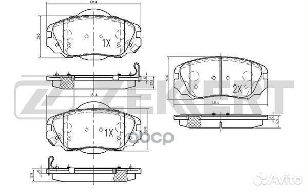 Колодки торм. диск. передн. Chevrolet Camaro V