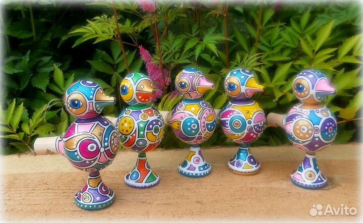 Свистулька деревянная,расписная