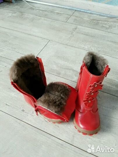 Новые кожанные зимние сапожки