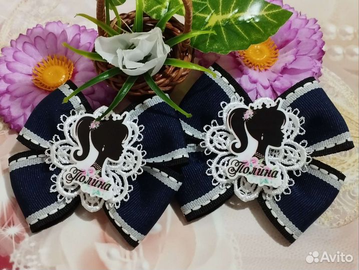 Именные бантики для девочек на заказ
