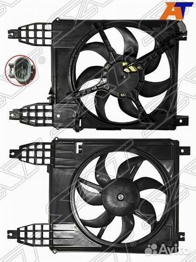 Вентилятор Chevrolet Aveo T250 с диффузором