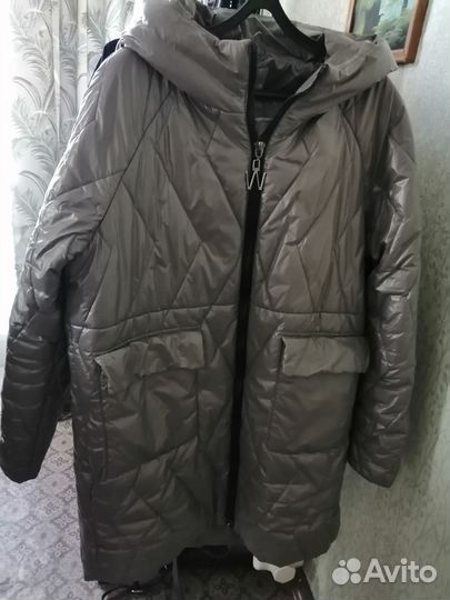 Куртка демисезонная женская 48 50 удлиненная