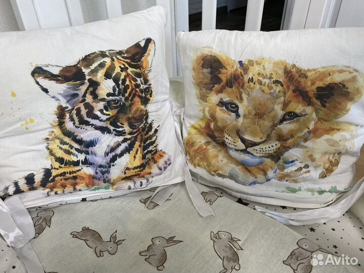 Бортики подушки в детскую кроватку