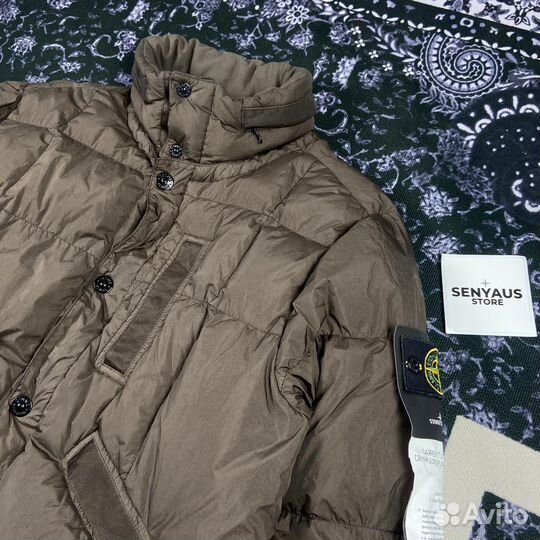 Пуховик stone island garment dyed crinkle reps NY