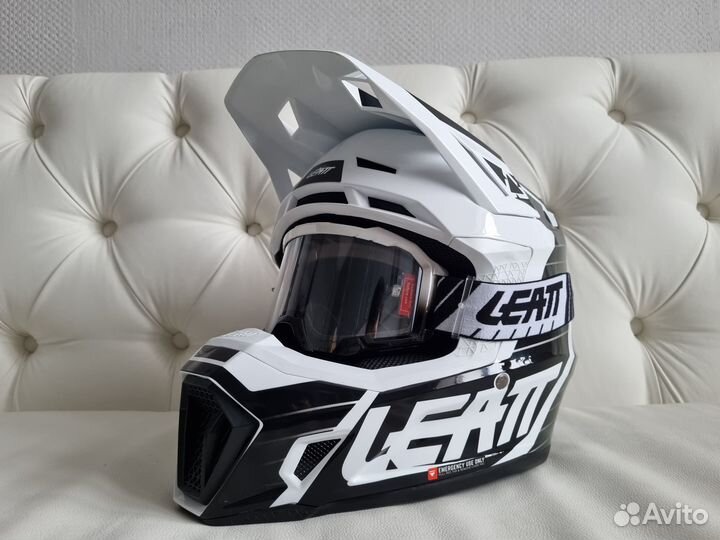 Koмплeкт Macкa Leatt 4.5 и Шлем Leatt 7.5 Вlасk Wh