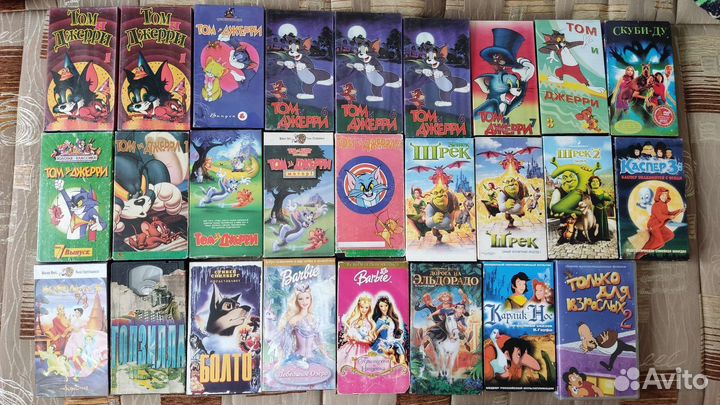 Дисней Том Джерри Маски Шрек Вуди VHS