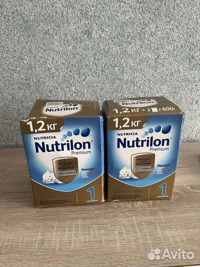 Детская смесь нутрилон 1 две пачки по 1200 гр