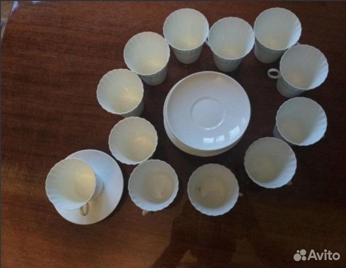 Сервиз чайно -кофейный фарфор 12 чашек