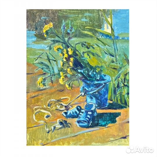 Картина маслом Цветы лето холст