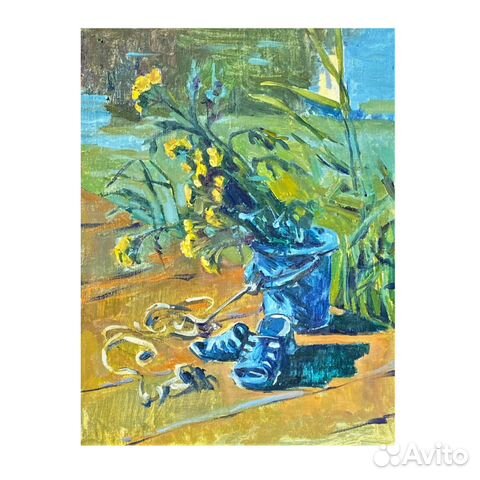 Картина маслом Цветы лето холст