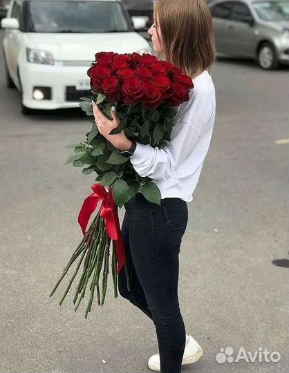 Метровые розы Доставка цветов