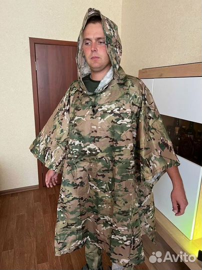 Дождевик пончо тактический (мультикам)