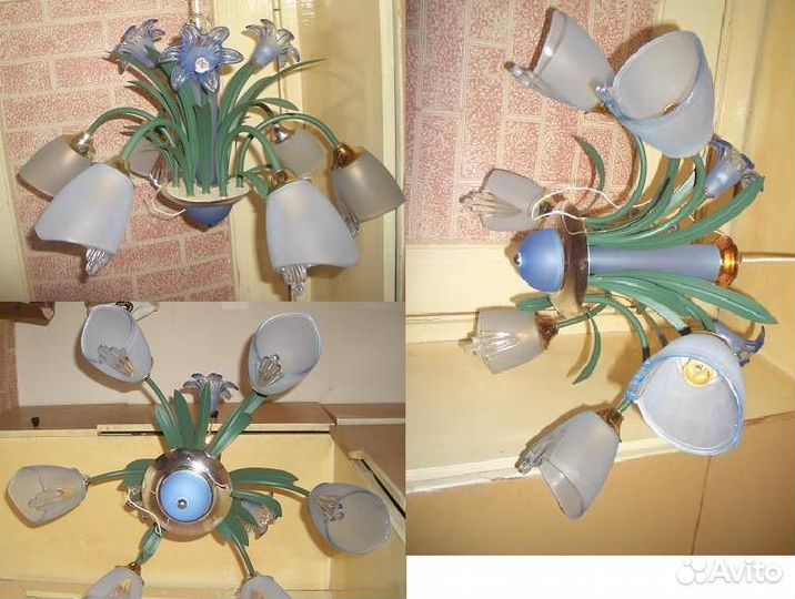 Люстра Клумба из металла и стекла