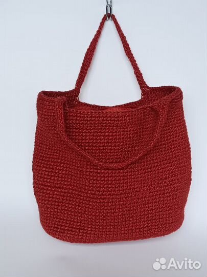 Cумка вязаная из джута ручной работы