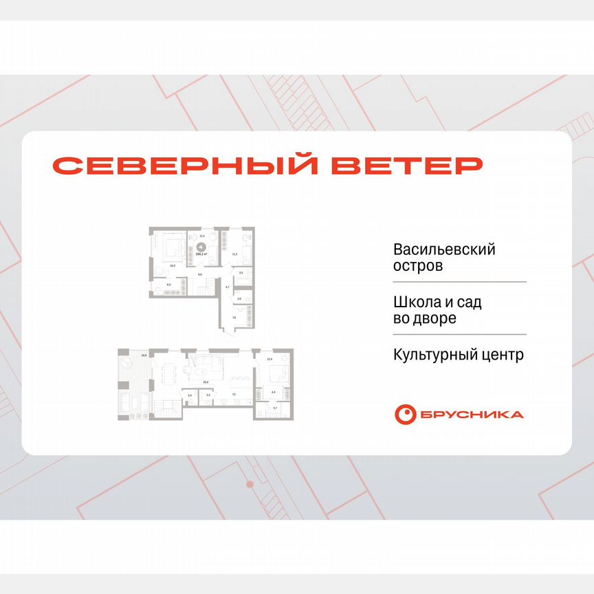 4-к. квартира, 167,6 м², 8/15 эт.