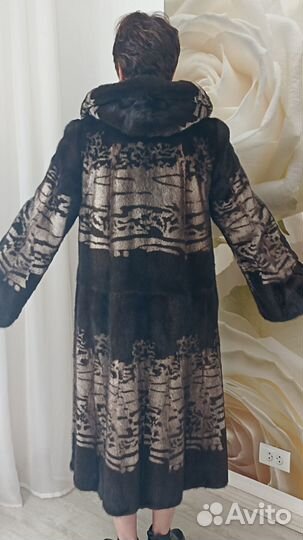 Шуба норковая с капюшоном размер 48 - 50