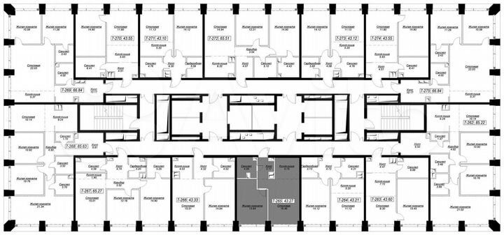 1-к. квартира, 43,4 м², 20/55 эт.