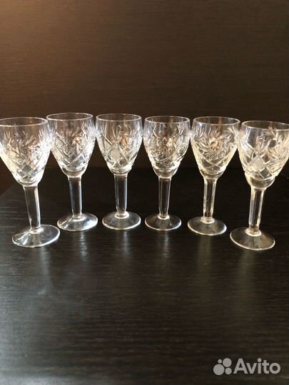 Набор. Рюмки, фужеры, бокалы, хрусталь. СССР