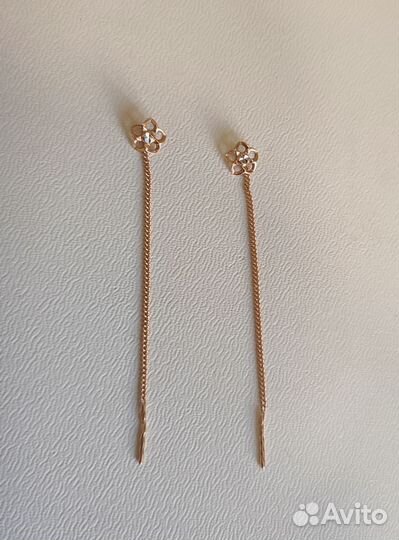 Золотые серьги - продёвки