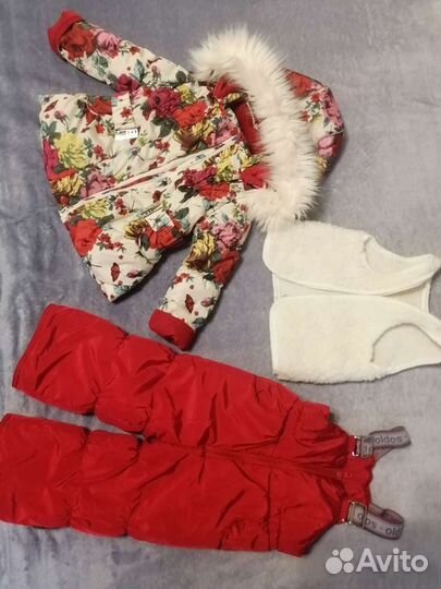 Зимний комбинезон для девочки 86 92