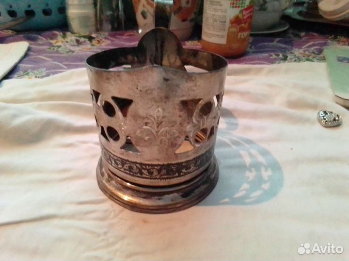 Подстаканник серебро 875 проба,1979г.,с этикеткой